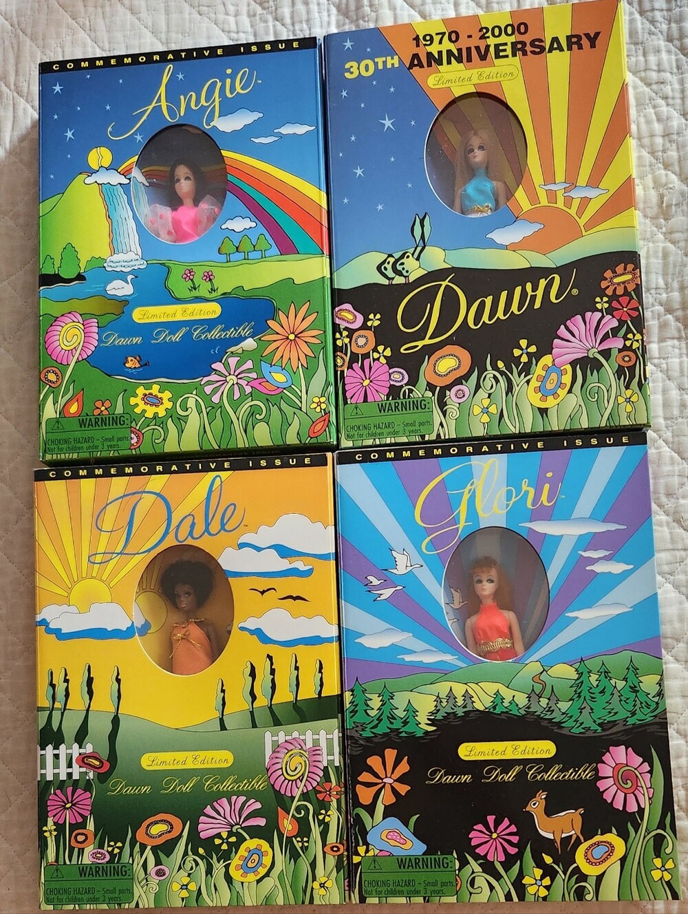 2000 Checkerboard Toys 30th Anniversary DAWN & Her Friends ANGIE DALE GLORI Doll